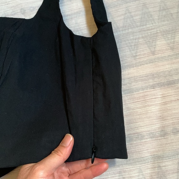 NWT Maeve (Anthropologie) black square neck cropped tank - Picture 7 of 10